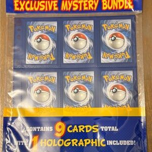 Pokemon Trading Cards Exclusive Mystery Bundle 9 Cards w Holographic Surprise.